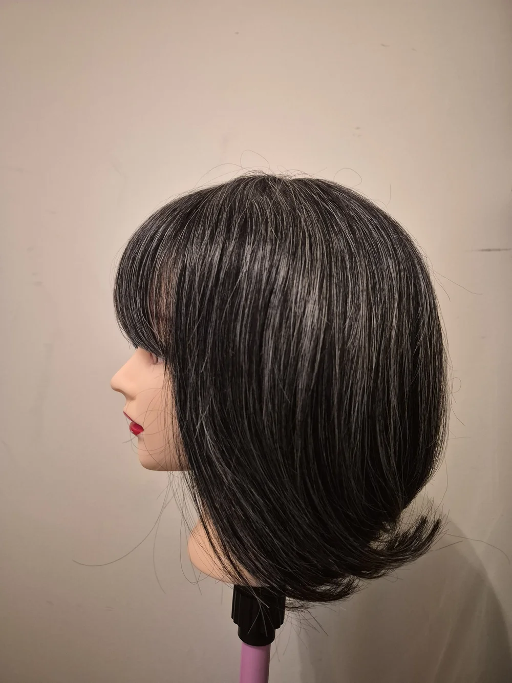 Salt/pepper human hair wog